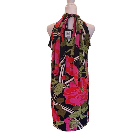 NWT Trina Turk Juju Floral Swirl Halter Mini Dress. Size Medium - Picture 4 of 14